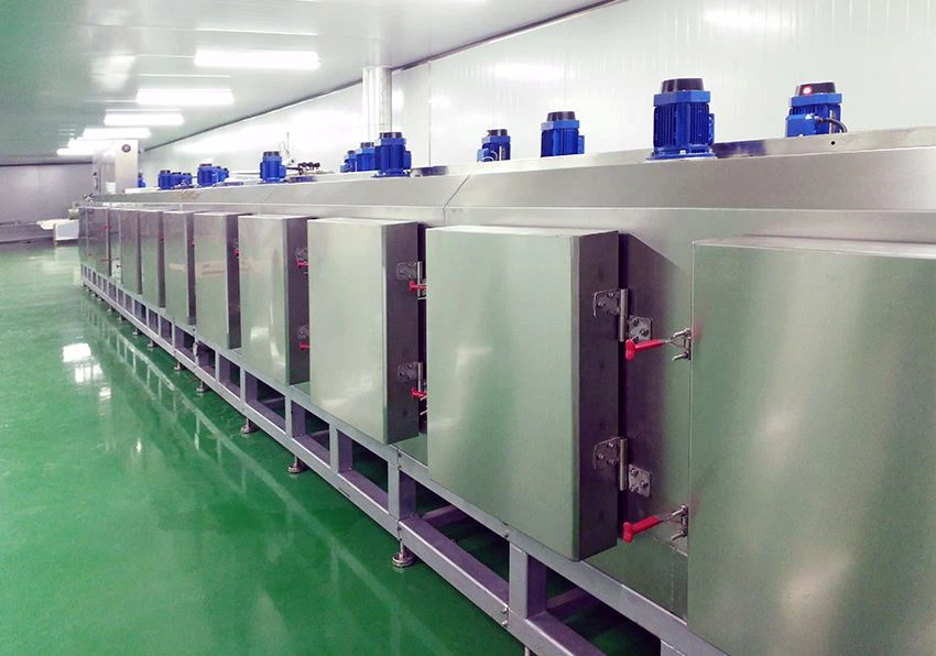 Details information of liquid nitrogen continuous freezer tunnel